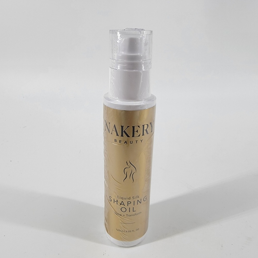 Nakery Beauty Liquid Silk Shaping Oil Unisex 4.05oz Gold Toning New & Sealed